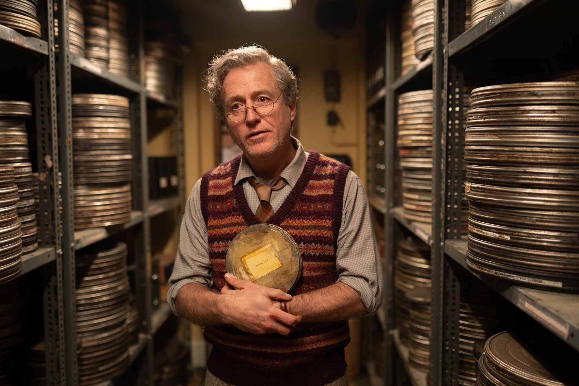 Reginald Pye hugging the tape of his late wife.
